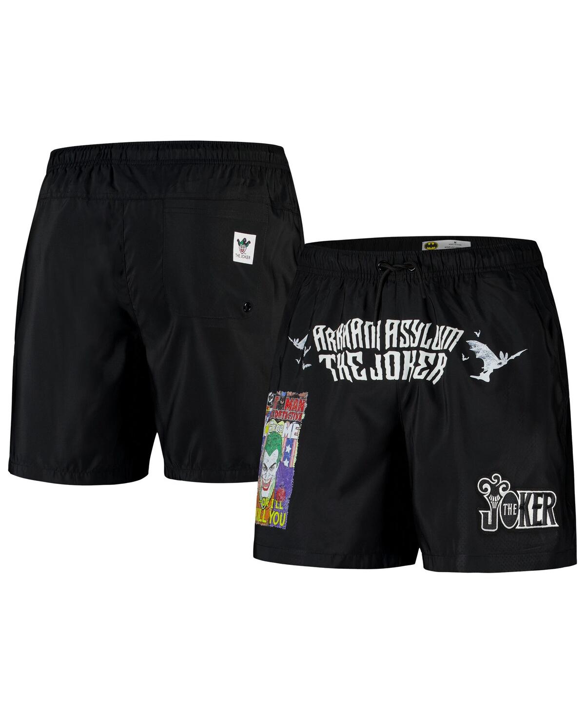 Men's The Joker Black Batman Comics Arkham Asylum Shorts - Black