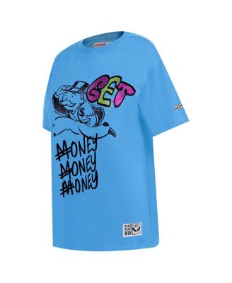 Women's Blue Monopoly Boyfriend T-Shirt