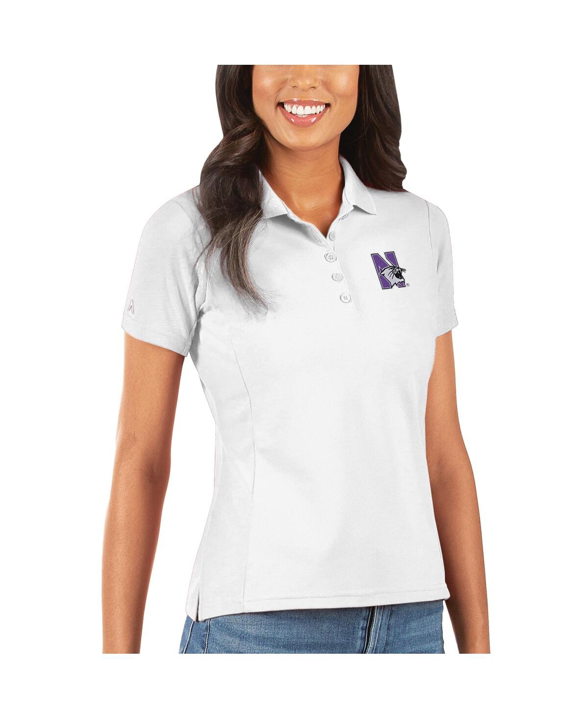 Women's White Northwestern Wildcats Legacy Pique Polo Shirt - White