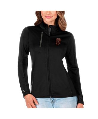 Antigua - Women's Black/Charcoal San Francisco Giants Generation Full-Zip Jacket