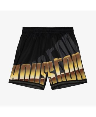 Mitchell & Ness - Men's Black Houston Rockets Big Face 4.0 Fashion Shorts