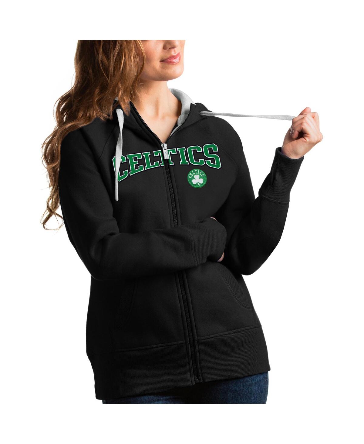 Women's Black Boston Celtics Team Victory Full-Zip Hoodie - Black