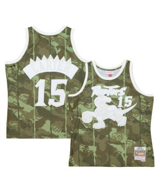 Mitchell & Ness - Men's Vince Carter Camo Toronto Raptors Hardwood Classics 1998/99 Ghost Green Swingman Jersey