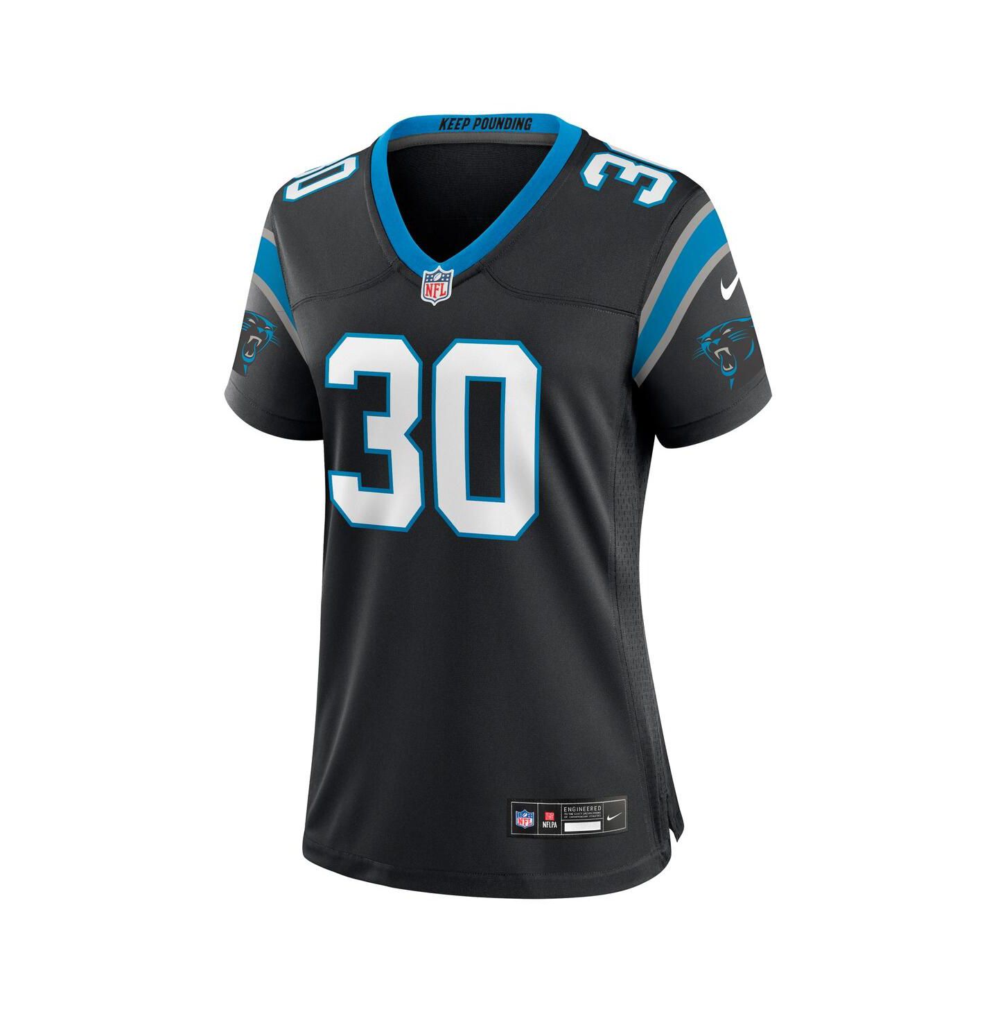 Женский топ Nike Chuba Hubbard Black Carolina Panthers Team Game Jersey — фото 2