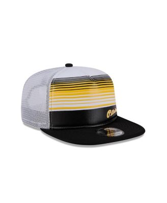 Men's Black Pittsburgh Pirates Team Horizon 9FIFTY A-Frame Trucker Snapback Hat