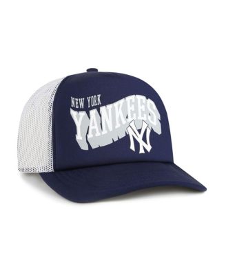 Men's Navy New York Yankees Meander Foam Trucker Snapback Hat