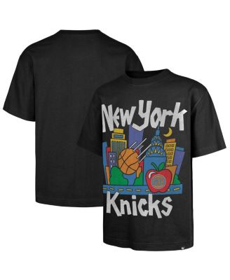 '47 Brand - Men's Black New York Knicks Sigma Foundation Premium Heavyweight T-Shirt