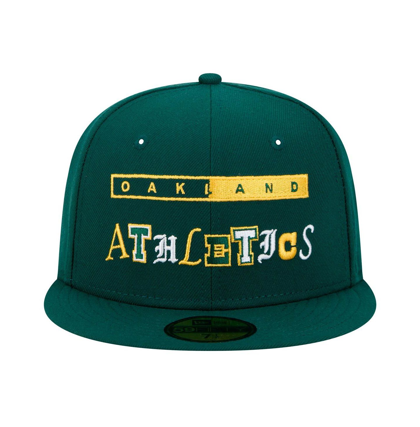 Мужская кепка New Era Green Oakland Athletics Ransom 59FIFTY Fitted Hat — фото 2