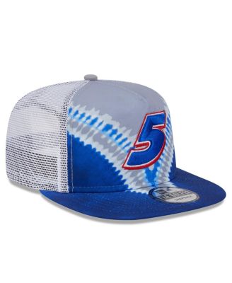 Men's Blue Kyle Larson Golfer Tie-Dye Snapback Hat