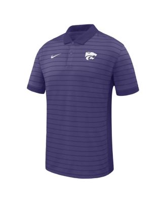 Men's Purple Kansas State Wildcats 2025 Early Season Coaches Sideline Victory Stripe Performance Polo Shirt