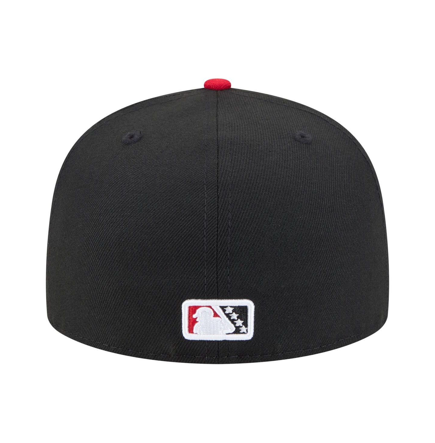 Мужская кепка New Era Black/Red Fresno Grizzlies Authentic Collection 59FIFTY Fitted Hat — фото 4