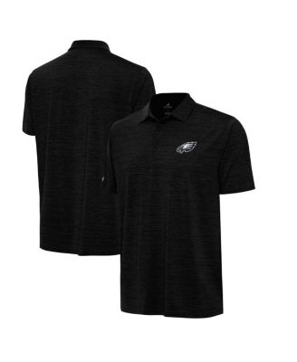 Antigua - Men's Heather Black Philadelphia Eagles Layout Polo Shirt