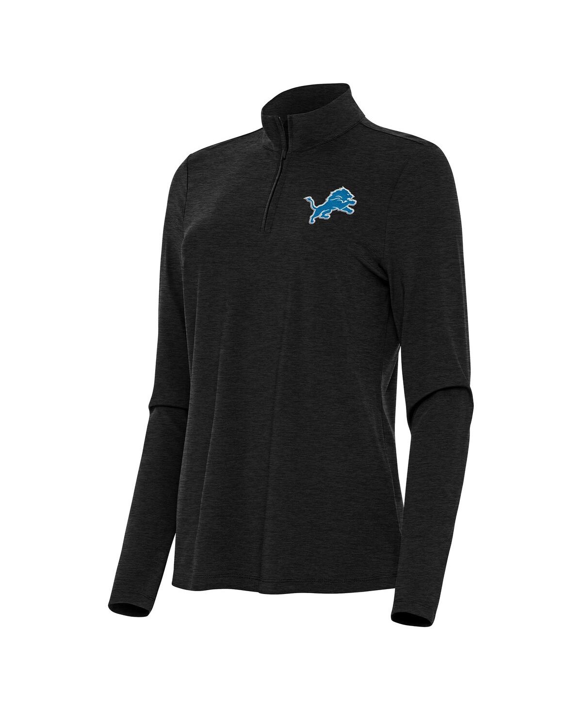 Women's Heather Black Detroit Lions Bright Quarter-Zip Sweatshirt - Heather Black