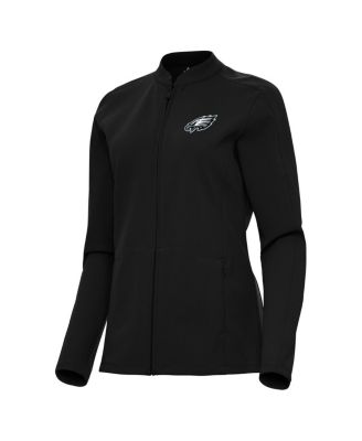 Antigua - Women's Black Philadelphia Eagles Regard Full-Zip Jacket