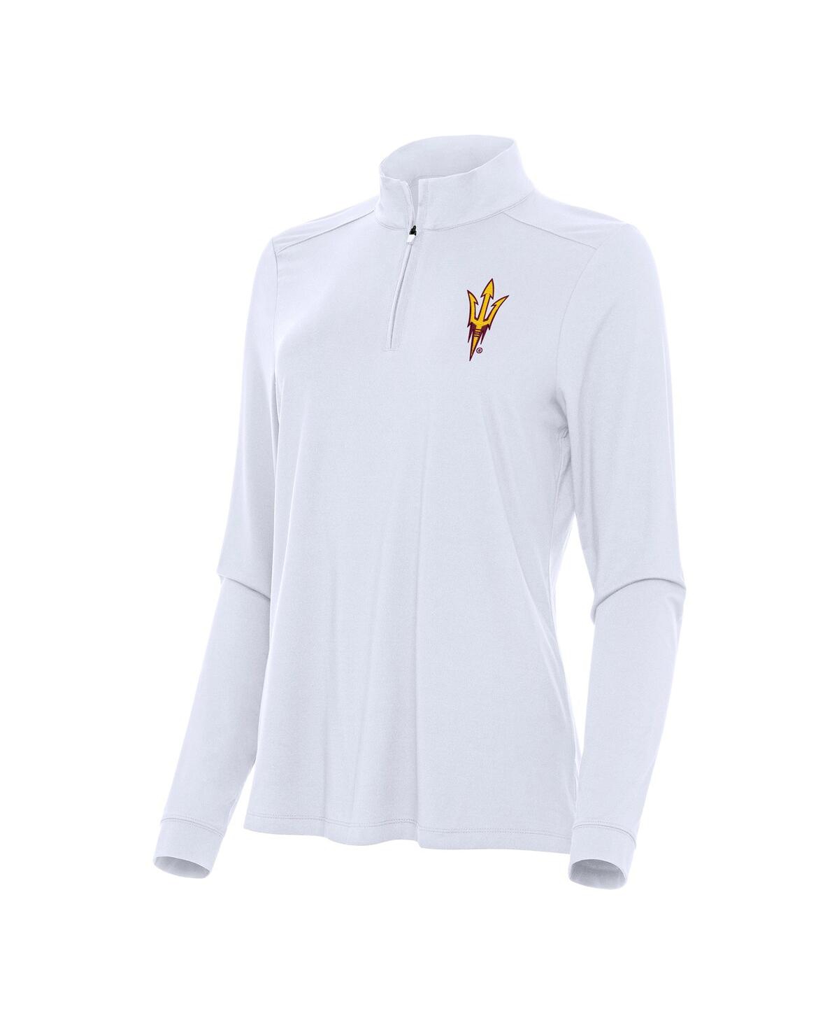 Women's White Arizona State Sun Devils Intent Quarter-Zip Top - White