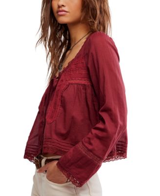 Women's Embroidered Lace Shirt