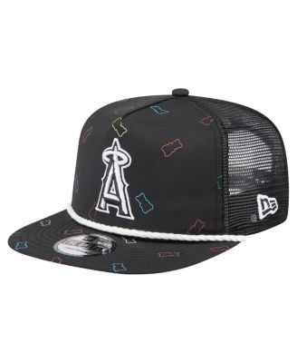 New Era - Men's Black Los Angeles Angels Gummy Golfer Trucker Adjustable Hat