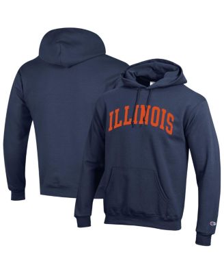 Champion - Men's Navy Illinois Fighting Illini Basic Arch Fleece Pullover Hoodie