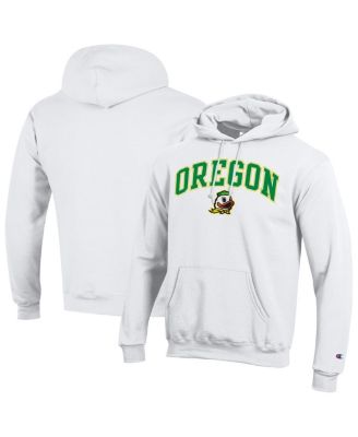 Champion - Men's White Oregon Ducks Arch Over Logo Pullover Hoodie