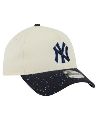Men's Cream New York Yankees Speckle A-Frame 9FORTY Adjustable Hat