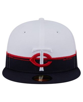 Men's Navy/White Minnesota Twins Paint Stroke 59FIFTY&nbsp;Fitted Hat