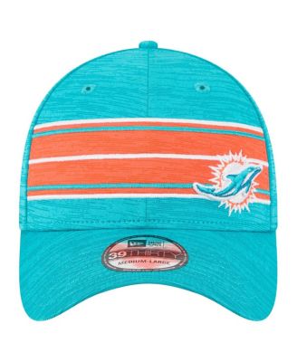 Men's Aqua Miami Dolphins Stripes 39THIRTY Flex Hat