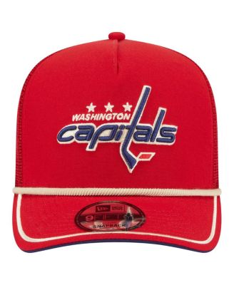 Men's Red Washington Capitals Vintage Team Rope A-Frame 9FIFTY Snapback Hat