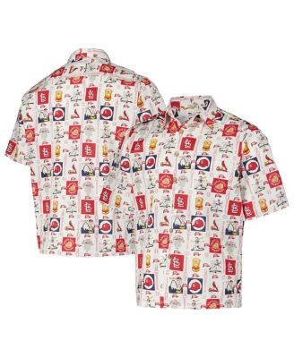 Reyn Spooner - Men's White St. Louis Cardinals s Scenic Button-Up Shirt