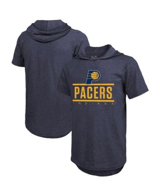 Majestic - Men's Navy Indiana Pacers Tri-Blend Hoodie T-Shirt