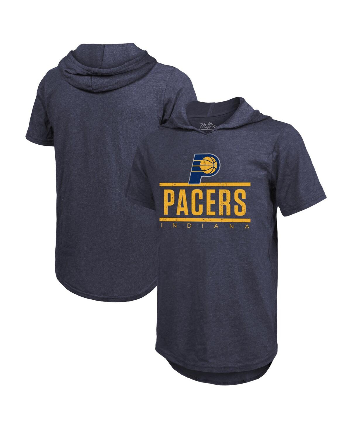 Men's Navy Indiana Pacers Tri-Blend Hoodie T-Shirt - Navy