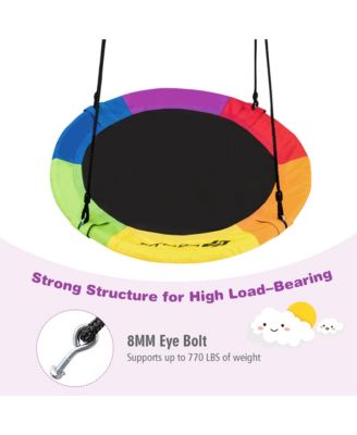 40'' 770 lbs Flying Saucer Tree Swing Kids Gift w/ 2 Tree Hanging Straps