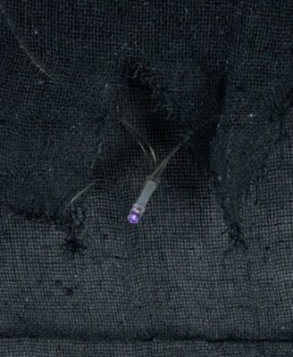 7075" Lighted Raggedy Halloween Valance with Purple LED Lights