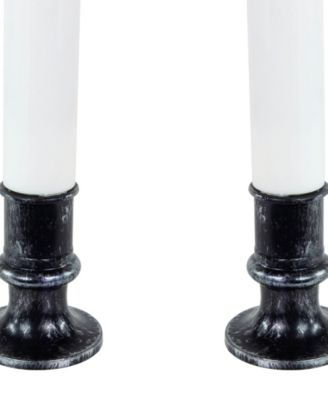 LED Dripping Blood Halloween Taper Candles with Timer, Set of 2