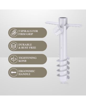 Ocean 6 Ft Beach Umbrella with 8 Ribs Sand Anchor Push Button Tilt with Heavier Tassle Carry Bag Outdoor Beach Pool Party Purple Stripe