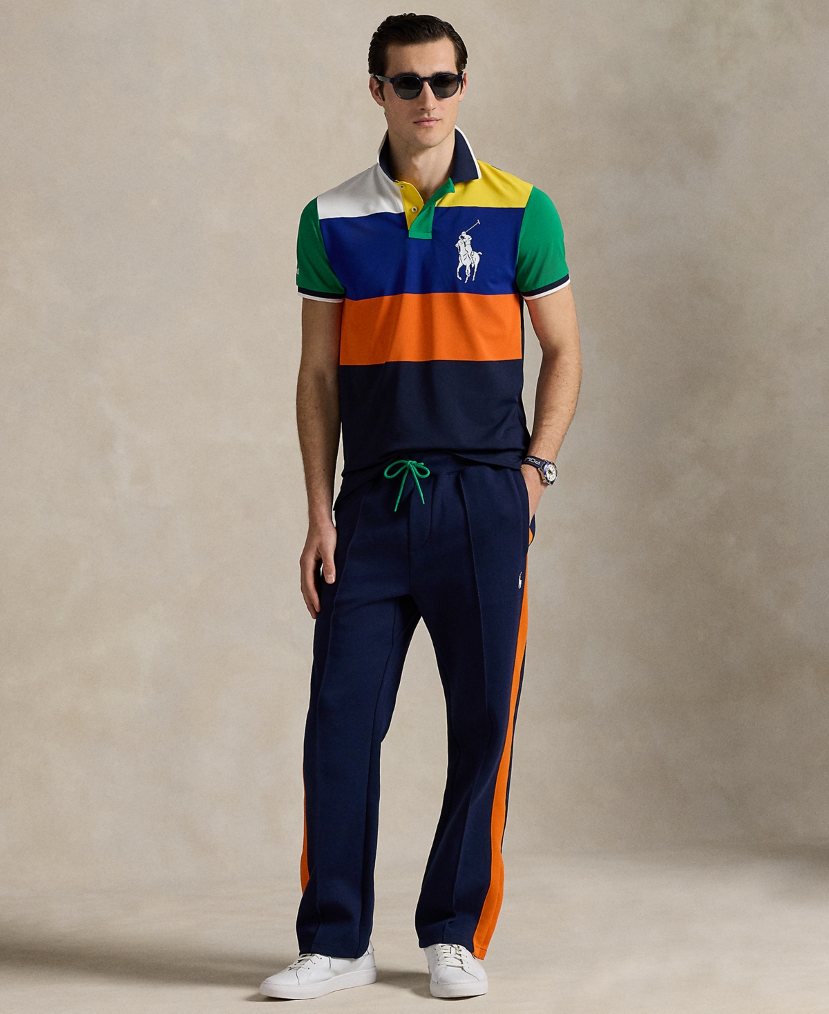 Polo Ralph Lauren Unisex Us Open Custom Slim Mesh Polo Shirt In Multi
