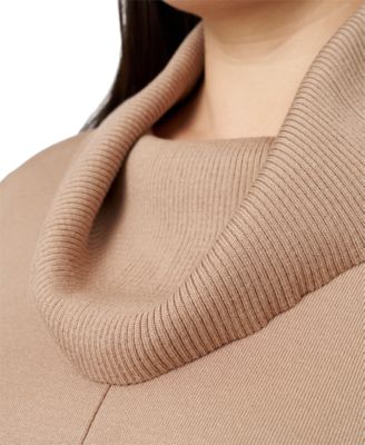 Plus Size Cowlneck High-Low Sweater