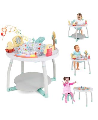5-in-1 Baby Activity Center with Rotating Seat Removable Toys Lights & Music