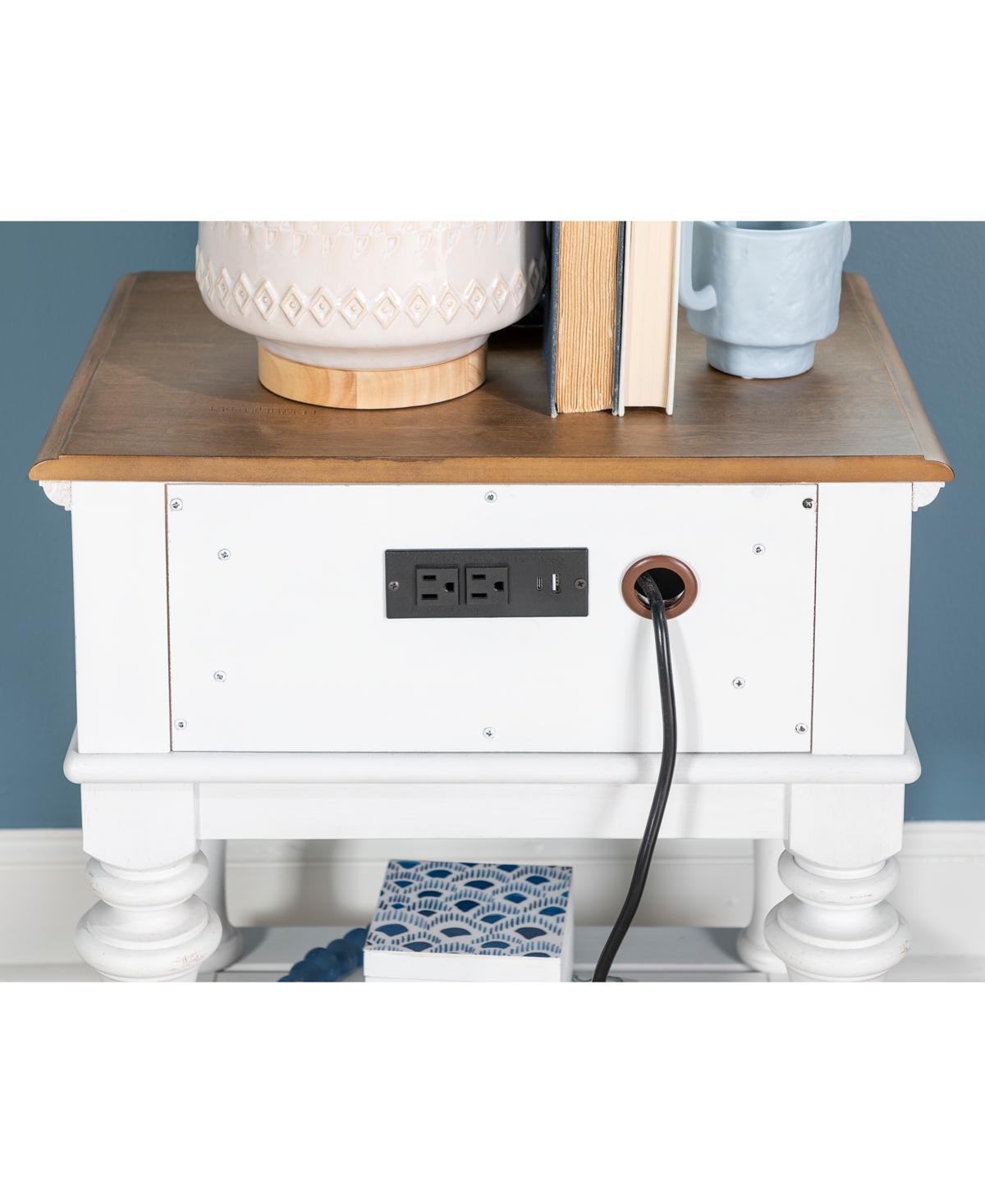 Macy's Mandeville Open Nightstand, Created For . In White