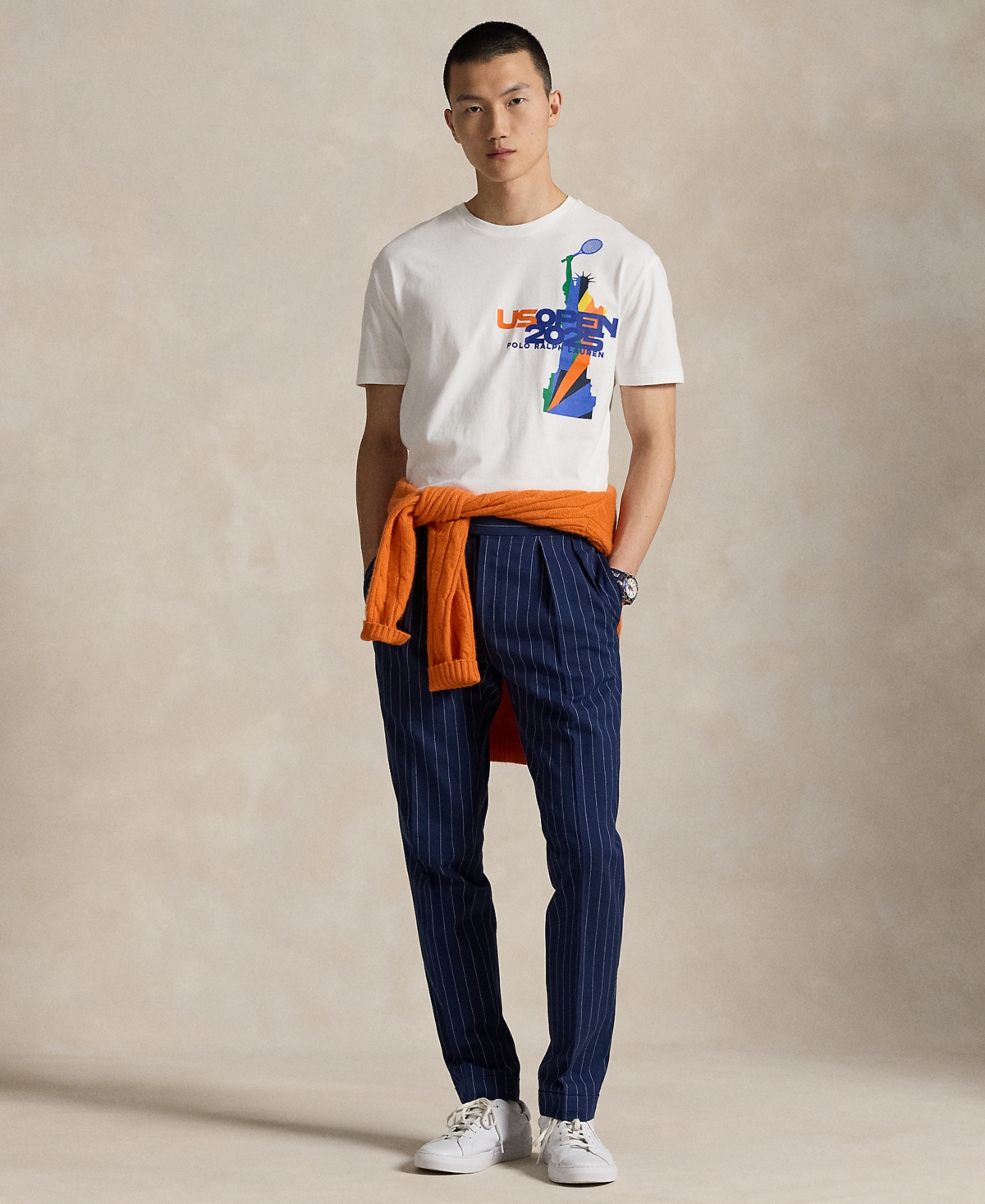 Polo Ralph Lauren Unisex Us Open Classic-fit Jersey T-shirt In White