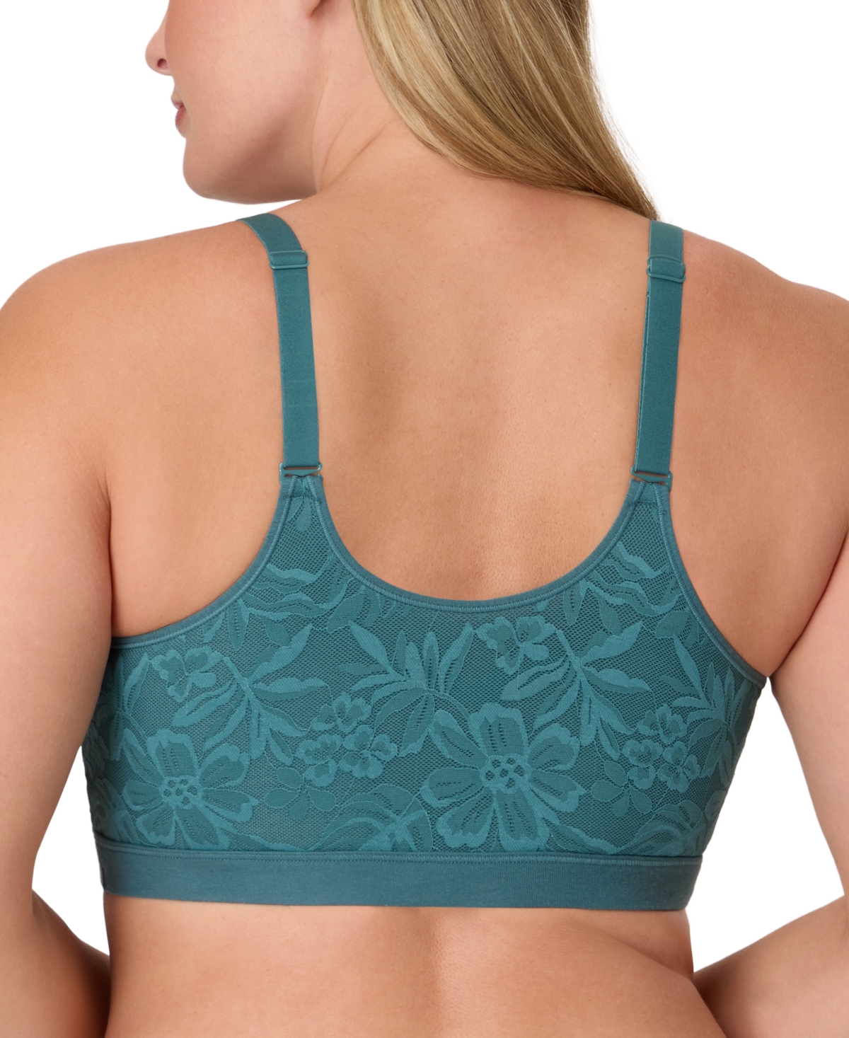 Bali Women's Breathe Lace-overlay Bralette Dfcmbr In Blue