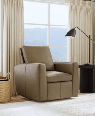 Aria 38" Fawn Leather Power Recliner