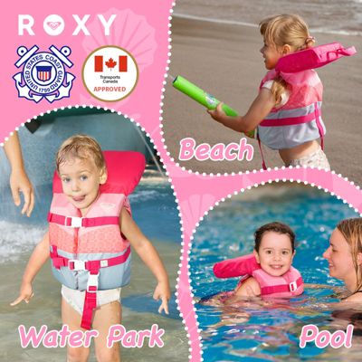 Life Vest USCG Approved for kids, Lightweight EPE Foam with Quick-Release Buckles