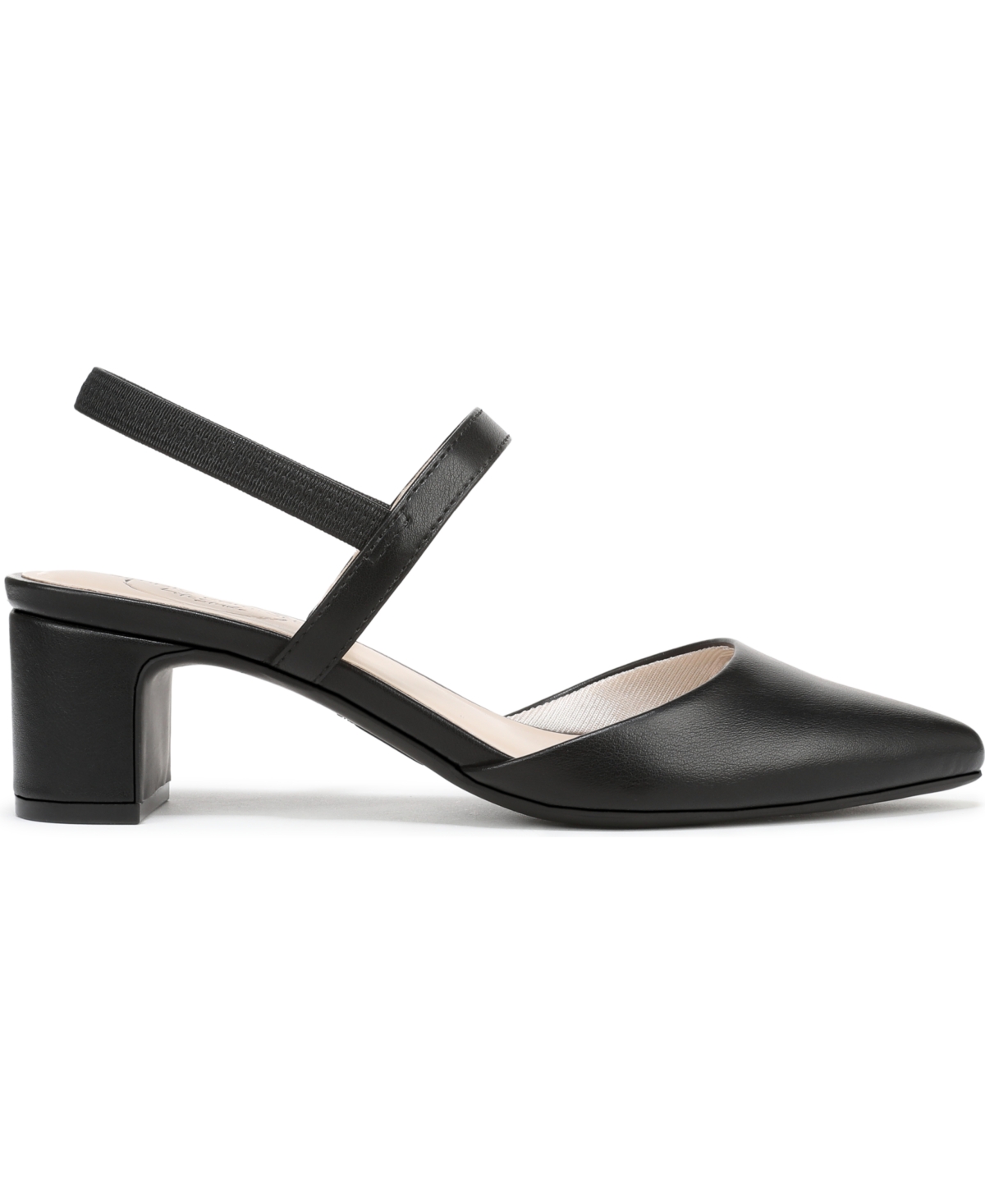 Lifestride Women's Miriam Pointed Toe Block Heel Slingback Pumps In Black