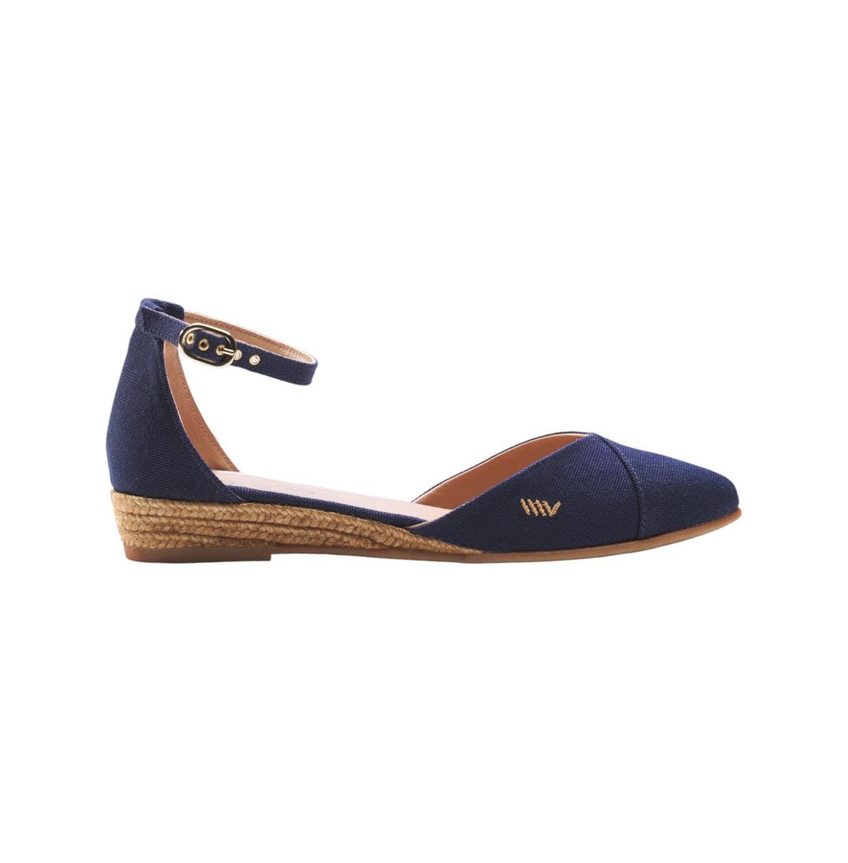 Montroig Canvas Espadrille Flats - Black