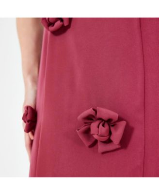 Floral Applique Strapless Mermaid Gown