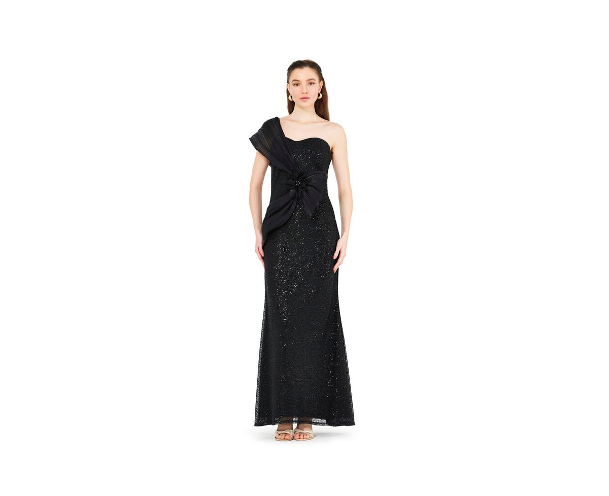 Embellished Sequined Jersey Gown