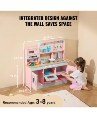 24 Piece Kids Kitchen Playset Pretend Cooking Toy with Pots Pans and Utensils