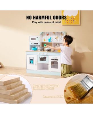 24 Piece Kids Kitchen Playset Pretend Cooking Toy with Pots Pans and Utensils