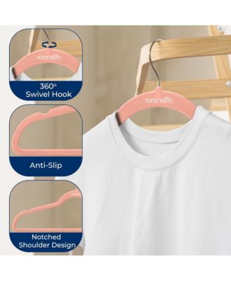 150-Pack Velvet Hangers – Ultra-Thin Space Saving Pink Clothes Hangers with 360° Swivel Hooks, Non-Slip Heavy Duty Design for Coats, Dresses, Shirts & More – Lightweight & Durable