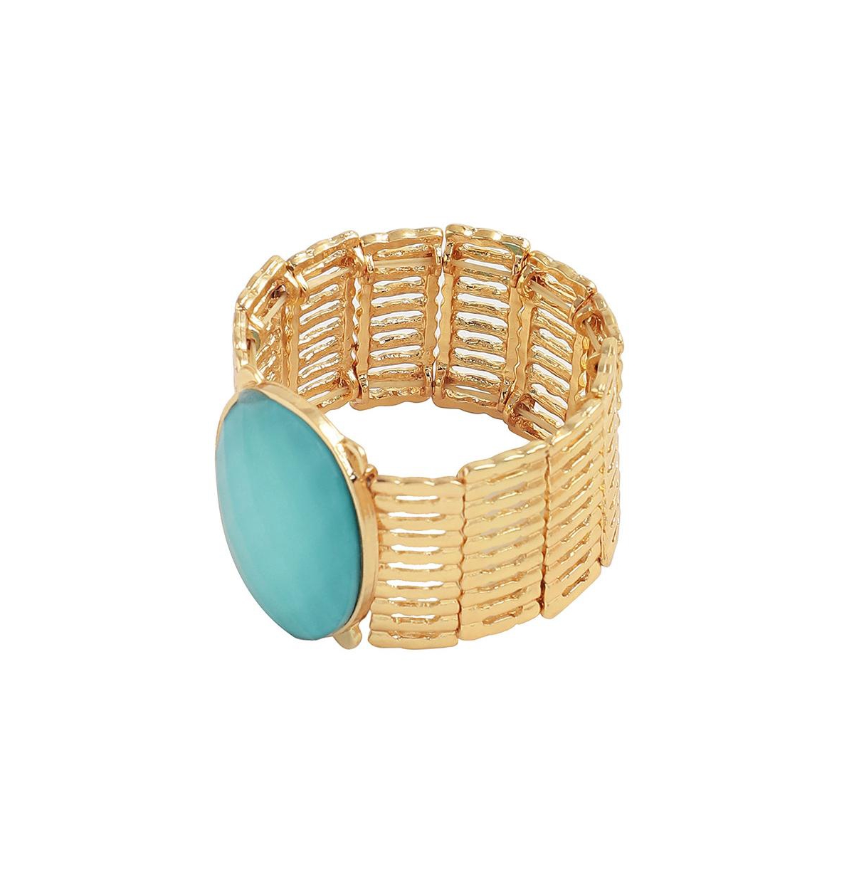 Women's Blue Contrast Statement Bracelet - Blue